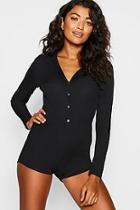 Boohoo Ribbed Detail Pj Romper