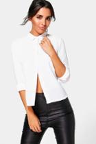 Boohoo Bonnie Woven Shirt White