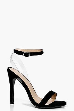 Boohoo Maddison Skinny Strap 2 Part Heels
