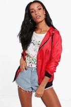 Boohoo Lucy Hooded Lightweight Festival Bomber