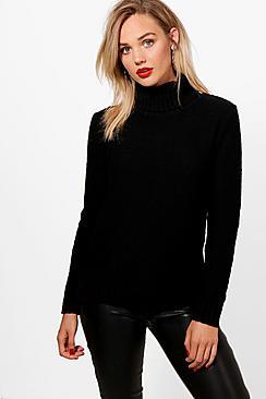 Boohoo Soft Knit Roll Neck Jumper