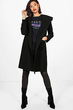 Boohoo Hooded Coat
