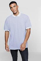 Boohoo Oversized Pique Polo With Tipping