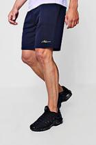 Boohoo Man Signature Embroidered Mid Length Jersey Short