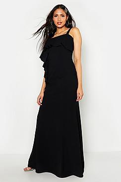 Boohoo Tall Ruffle Detail Maxi Dress