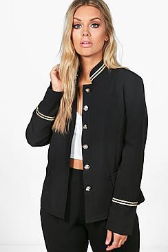 Boohoo Plus Whitney Military Blazer
