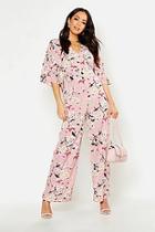Boohoo Floral Batwing Jumpsuit