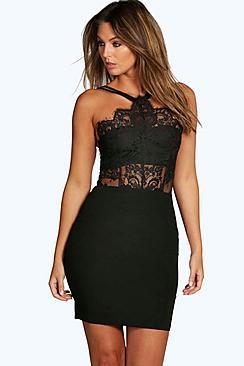 Boohoo Boutique Sophia Eyelash Bodycon Dress