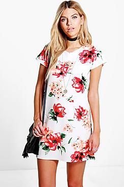 Boohoo Allie Floral Shift Dress