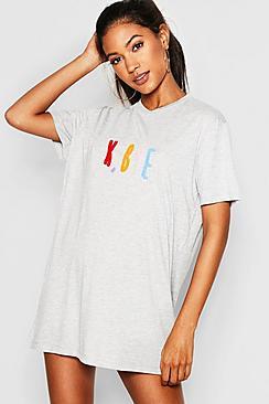 Boohoo K Bye Textured Sleep Tee