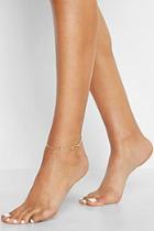Boohoo Gold Bead Double Chain Anklet