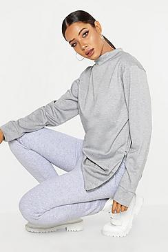Boohoo Zip Detail High Neck Sweat