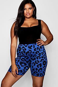 Boohoo Plus Leopard Cycling Short