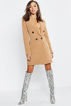 Boohoo Double Breasted Blazer Dress