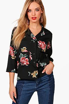 Boohoo Grace Double Pocket Woven Shirt