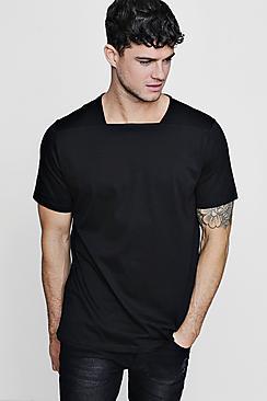 Boohoo Collarless Square Neck T-shirt