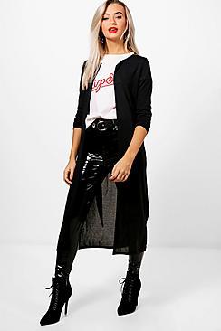Boohoo Katie Fine Knit Belted Cardigan