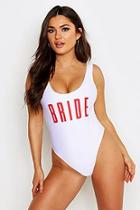 Boohoo Bride Swimsuit
