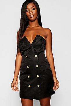 Boohoo Bandeau Blazer Dress