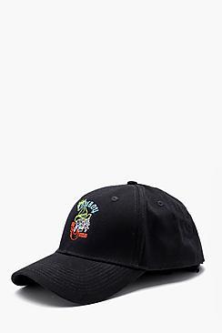 Boohoo Neon Western Design Embroidery Cap