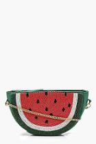 Boohoo Lily Beaded Watermelon Cross Body