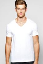 Boohoo Basic V Neck T Shirt White