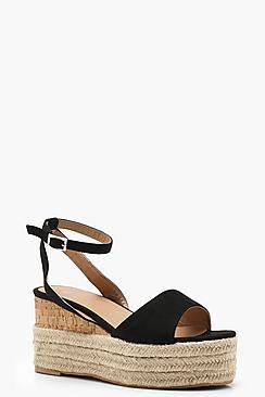 Boohoo Megan Ankle Band Espadrille Flatforms