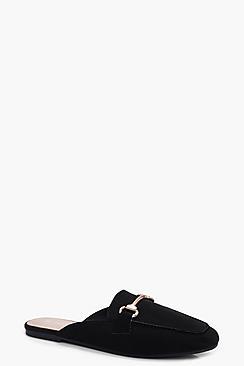 Boohoo Laura Metal Trim Loafer Mule