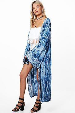 Boohoo Imogen Tie Dye Maxi Kimono
