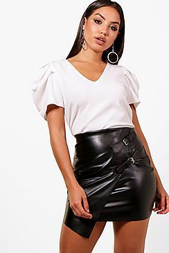 Boohoo Freya Puff Sleeve Top