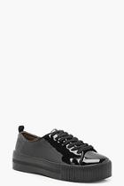 Boohoo Lucy Patent Pastel Platform Trainers