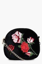 Boohoo Maisie Embroidered Cross Body Bag