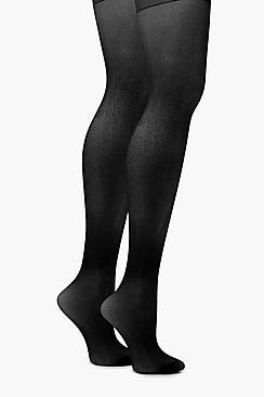 Boohoo Plus 15 Denier 2 Pack Tights