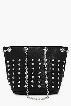 Boohoo Kerry Star Stud Duffle Bag