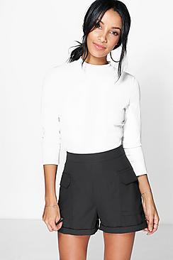 Boohoo Sahara Utility Pocket Side Shorts