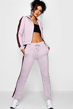Boohoo Athleisure Stripe Bomber Tracksuit