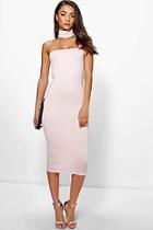 Boohoo Tall Celise Detachable Choker Bandeau Midi Dress