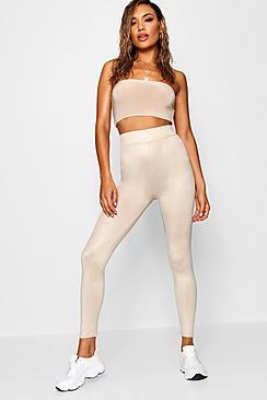 Boohoo Disco Slinky High Waist Leggings