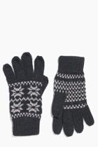 Boohoo Fairilse Snowflake Gloves Charcoal