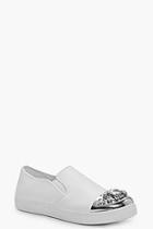 Boohoo Sophie Embellished Toe Cap Skater