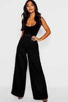 Boohoo Petite Self Belt Utility Trouser