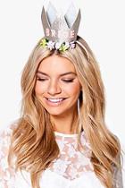 Boohoo Connie Hen Bride Slogan Crown Headband