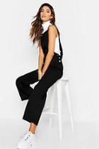 Boohoo Wide Leg Denim Dungaree