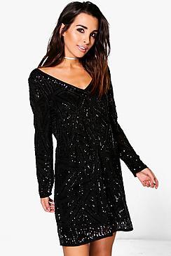 Boohoo Boutique Roksanda Embellished Shift Dress