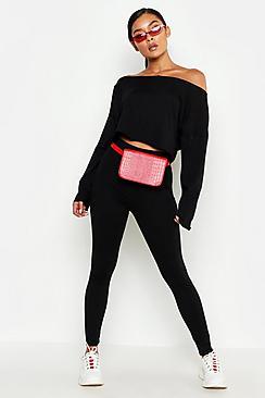 Boohoo Cotton Elastane High Waisted Leggings