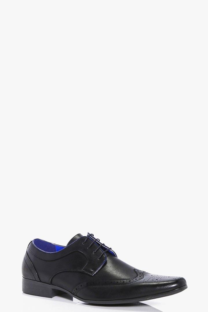 Boohoo Smart Brogue Shoes Black