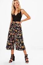 Boohoo Paloma Printed Woven Wide Leg Culottes