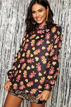 Boohoo Christmas Ginger Bread Print Sweat Jumper