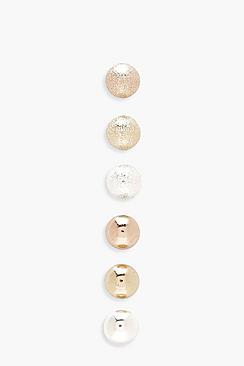 Boohoo Georgia Dome Studs 6 Packs