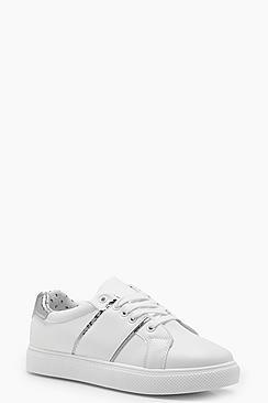 Boohoo Freya Stripe Side Trainers
